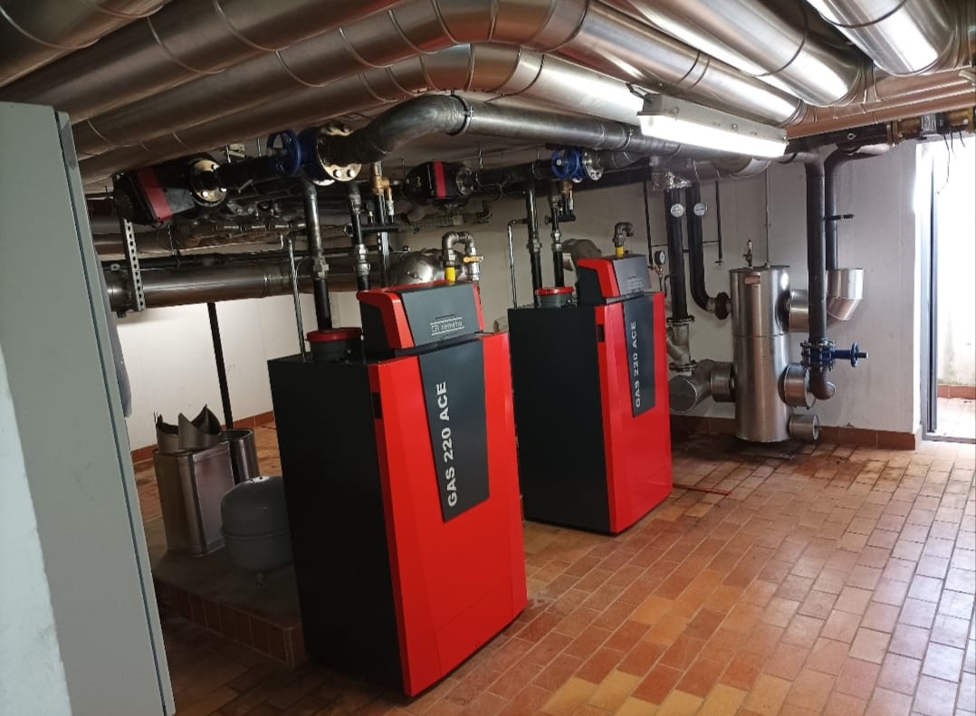 Modernisierte Heizungsanlage im Keller